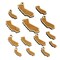 California State Silhouette Mini Wood Shape Charms Jewelry DIY Craft